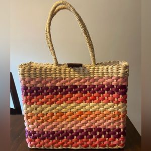 BTB Beach tote bag pink and purple